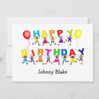 Happy Birthday, Custom Kids Party Invitations