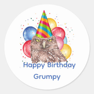 Happy Birthday Custom Name Balloons Celebrate Classic Round Sticker