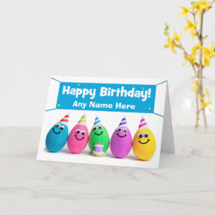 Happy Birthday Custom Name Egg Humour Card