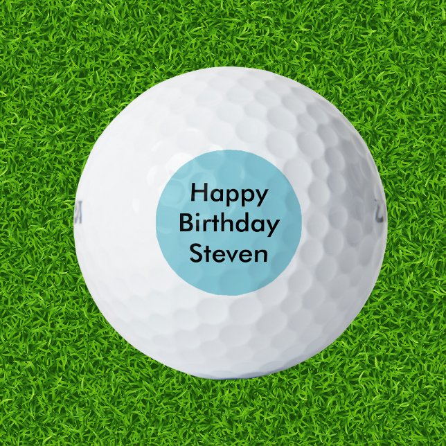 Happy Birthday Custom Name Golf Balls (Creator Uploaded)