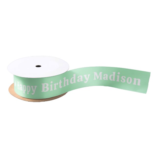 Happy Birthday Custom Name Personalised Satin Ribbon (Spool)