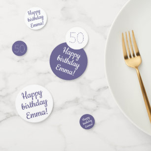 Happy Birthday - Custom Personalised Red & White C Confetti