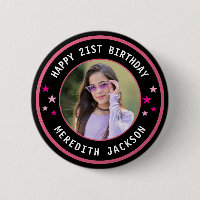 Happy Birthday Custom Photo Cute Pink Personalised