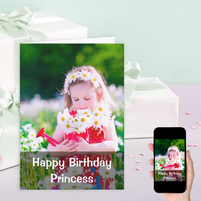 Happy Birthday Custom Photo Girl Birthday Card (Creator Uploaded)