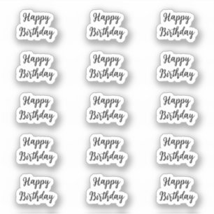 Happy Birthday Custom Text Color Black White 2025