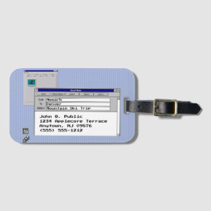 Happy Birthday Custom Windows 95 Computer Theme Luggage Tag