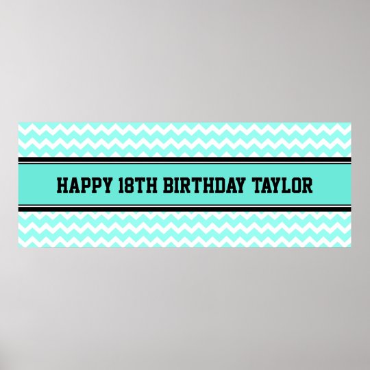 Happy Birthday Custom Year Name Banner Poster
