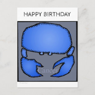 Happy Birthday Custom Zodiac Signs Cancer Postcard