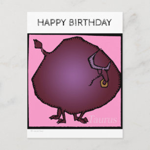 Happy Birthday Custom Zodiac Signs Taurus Postcard
