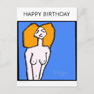 Happy Birthday Custom Zodiac Signs Virgo Postcard
