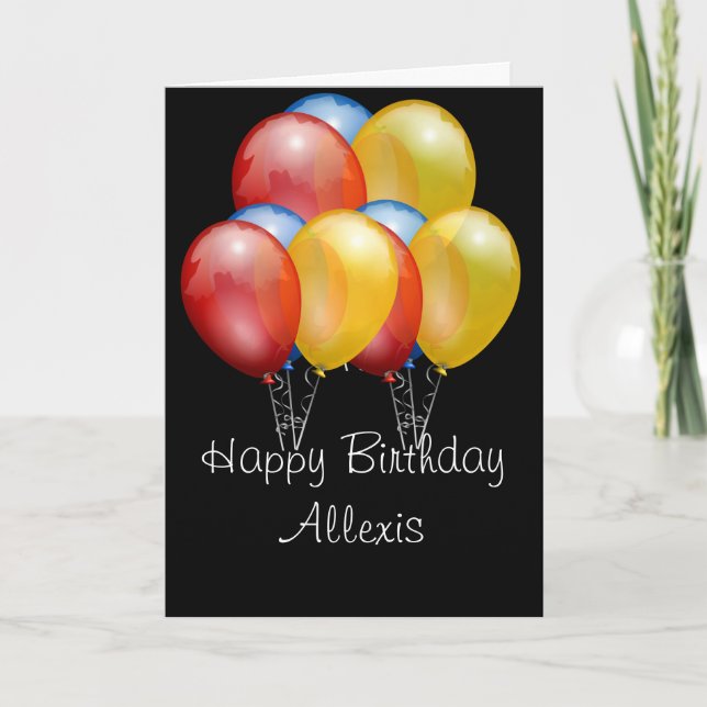 Happy Birthday Customisable Card (Front)