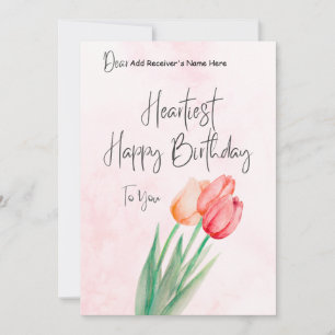 Happy Birthday Customisable Digital Greeting Card
