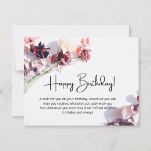 Happy Birthday customisable Flat Greeting Card 
