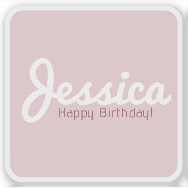 Happy Birthday, Customisable Name | Rose Gold (Front)