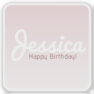 Happy Birthday, Customisable Name   Rose Ombre