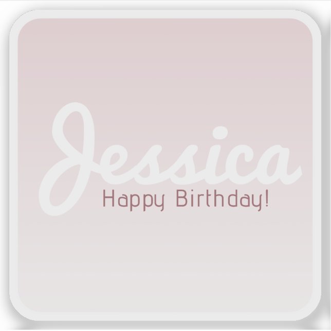 Happy Birthday, Customisable Name | Rose Ombre (Front)