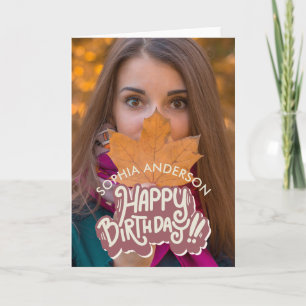 Happy Birthday Customisable Note Card