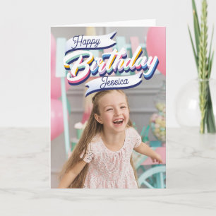 Happy Birthday Customisable Note Card