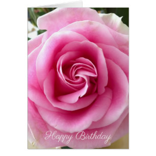 Happy Birthday Customisable Pink Rose