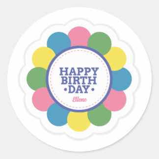 Happy Birthday Customisable Sticker for Gifts