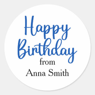 Happy Birthday Customisable Stickers