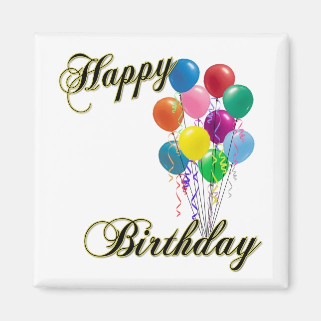 Happy Birthday - Customise Magnet (Front)