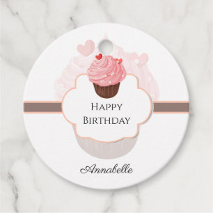 Happy Birthday   Customised   Cupcake and Sweets Favour Tags