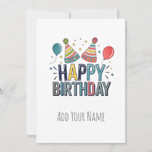 Happy birthday customizable card 