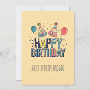 Happy birthday customizable card