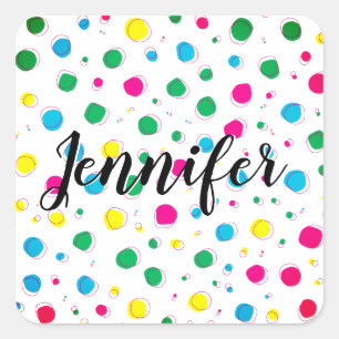 Happy Birthday Customize Square Sticker