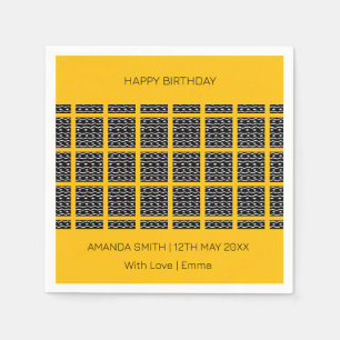 Happy Birthday, Cute and Awesome Ethnic Pattern Napkin