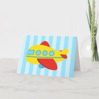 Happy Birthday, Cute and colourful aeroplane