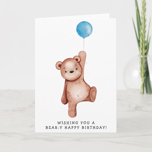 Happy Birthday Cute Animal Card (Front)