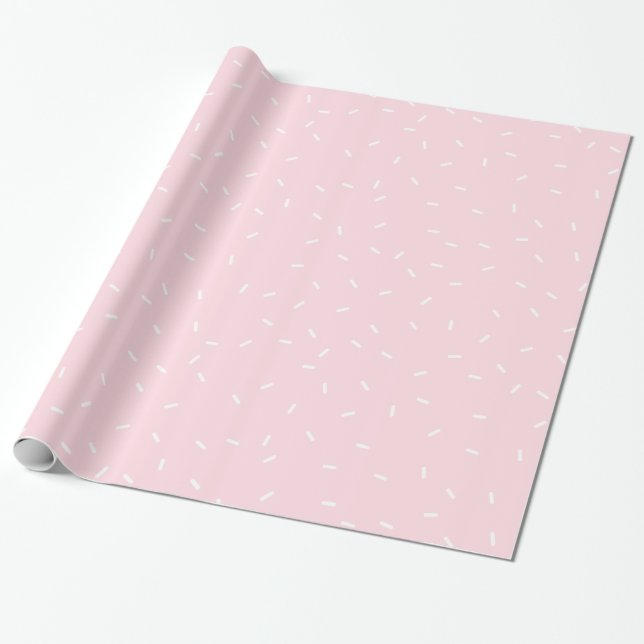 HAPPY BIRTHDAY cute baby blush pink sprinkles Wrapping Paper (Unrolled)