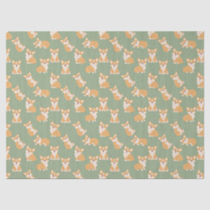 Happy Birthday Cute Corgi Pattern for Dog Lover Tissue Paper
