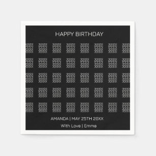 Happy Birthday, Cute Ethnic Pattern Napkin