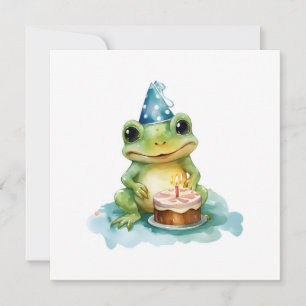 Happy Birthday Cute frog Invitation