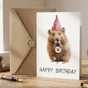 Happy Birthday Cute Hamster Card