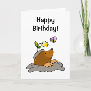 Happy birthday! (cute mole) card