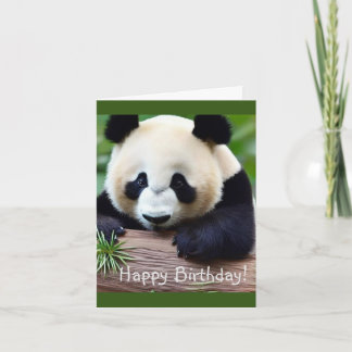 Happy Birthday Cute Panda Bear Card