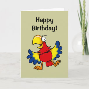Happy birthday (cute parrot) card
