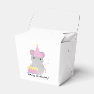 Happy Birthday Cute Parrty Mouse Favour Box