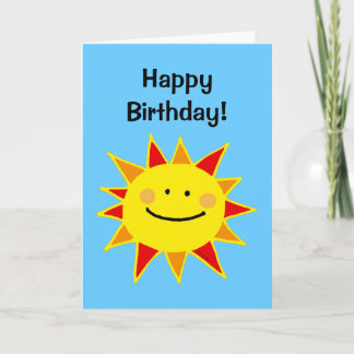 Happy birthday (cute sun) card