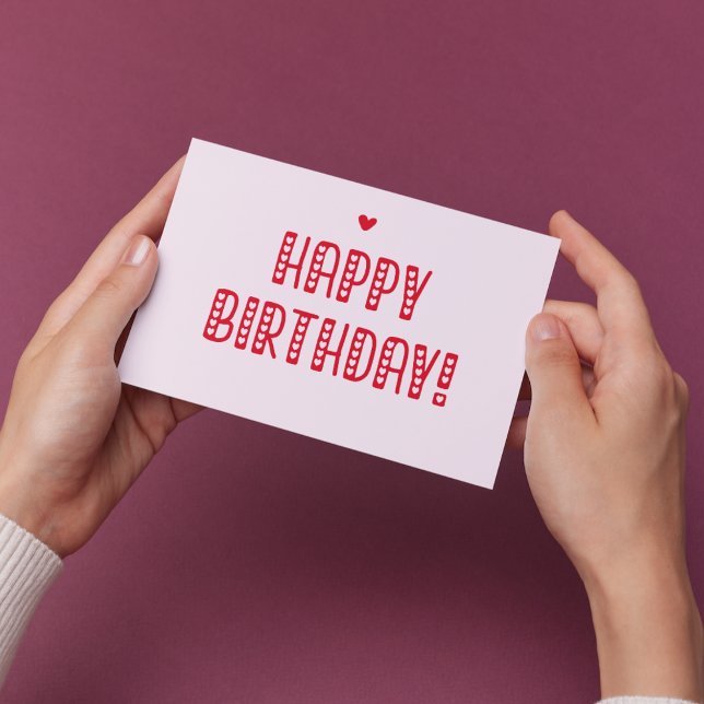 Happy Birthday! Cute Typography  Postcard (Creator Uploaded)