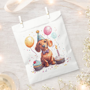 Happy Birthday Dachshund Dog Favour Bags