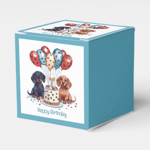 Happy Birthday Dachshund Dogs Favour Box