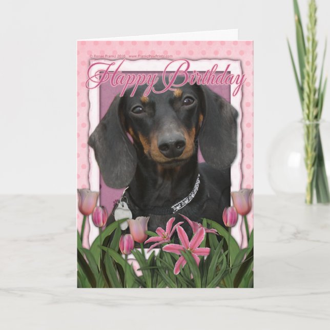 Happy Birthday - Dachshund - Winston Card (Front)