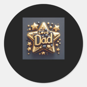 Happy Birthday Dad1 Classic Round Sticker