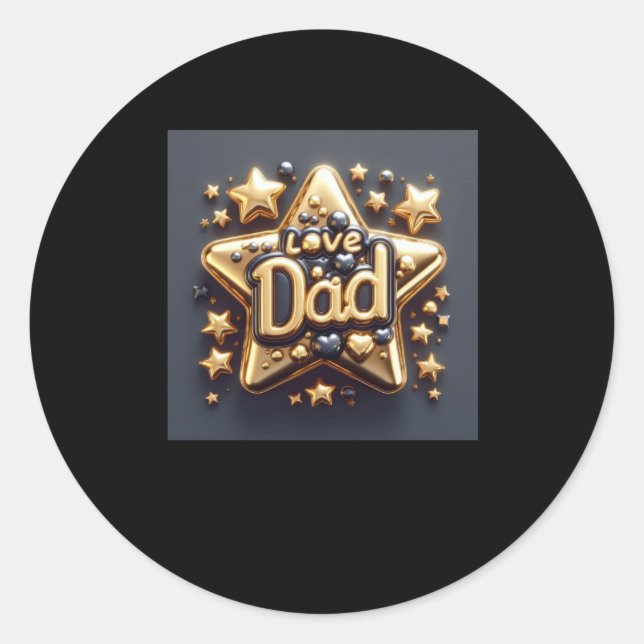 Happy Birthday Dad1  Classic Round Sticker (Front)