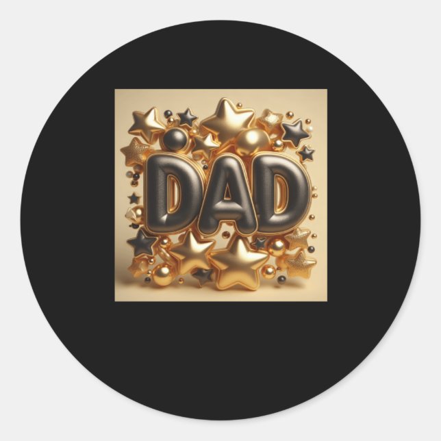 Happy Birthday Dad9  Classic Round Sticker (Front)